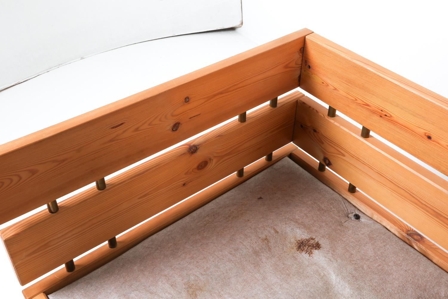 Canapé suédois en pin et cuir d'Ekornes, Norvège, vers 1970 en vente 6