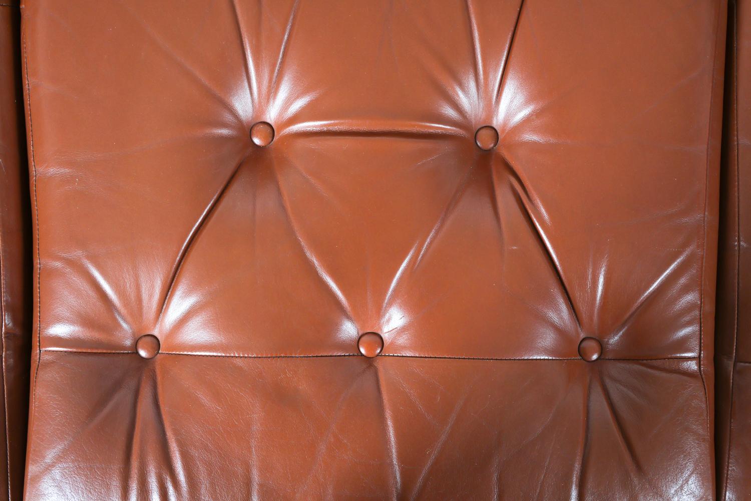 Canapé suédois en pin et cuir d'Ekornes, Norvège, vers 1970 en vente 8