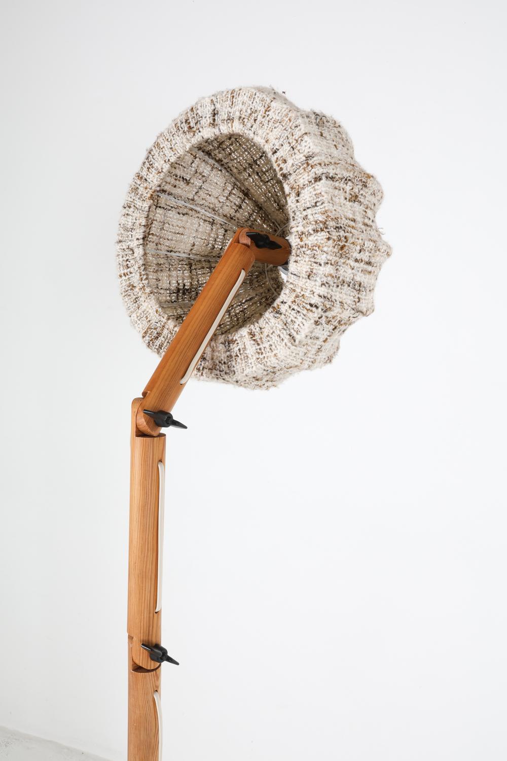 Swedish Pine Articulated Floor Lamp, Circa 1970's For Sale 5