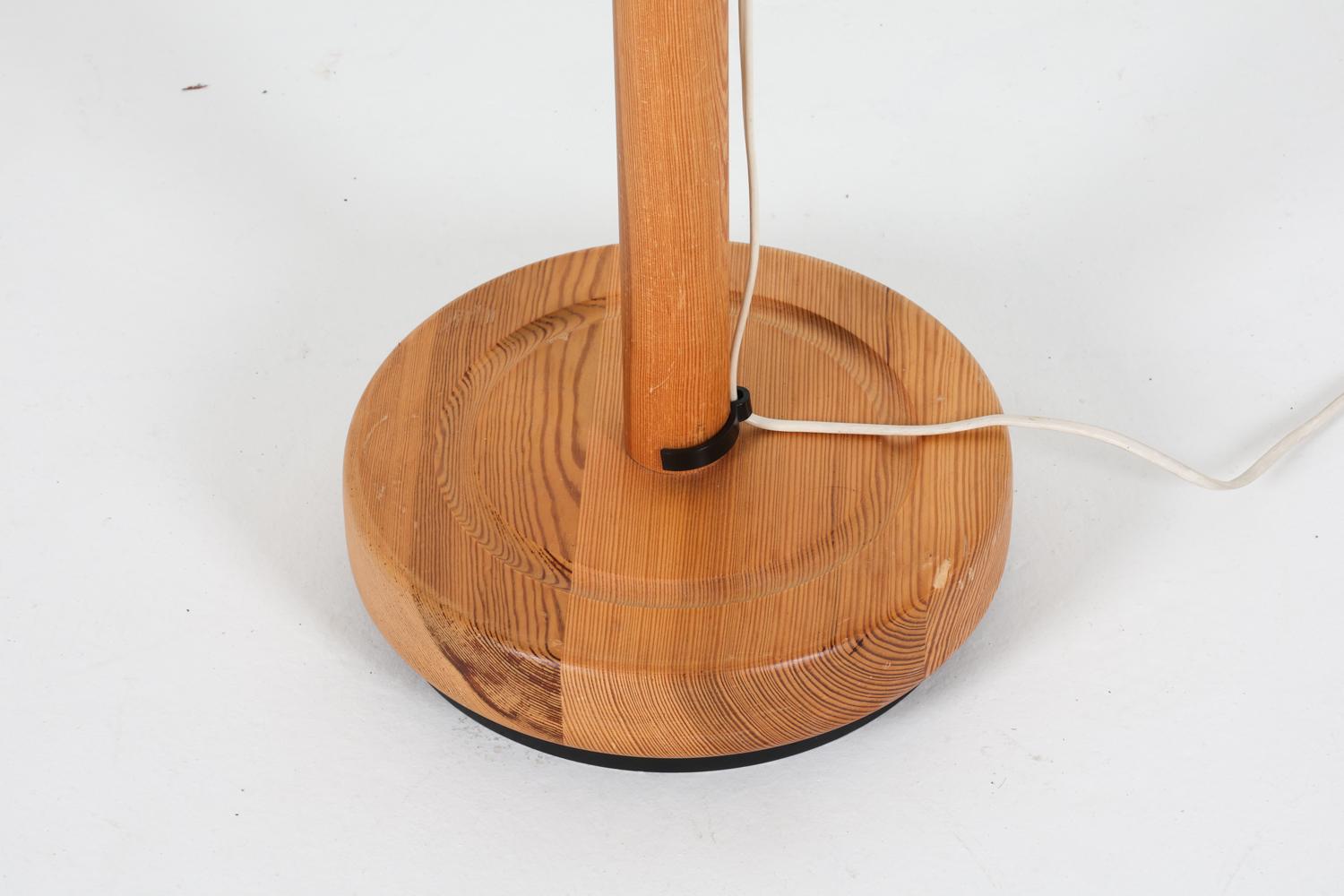 20th Century Swedish Pine Articulated Floor Lamp, Circa 1970's For Sale