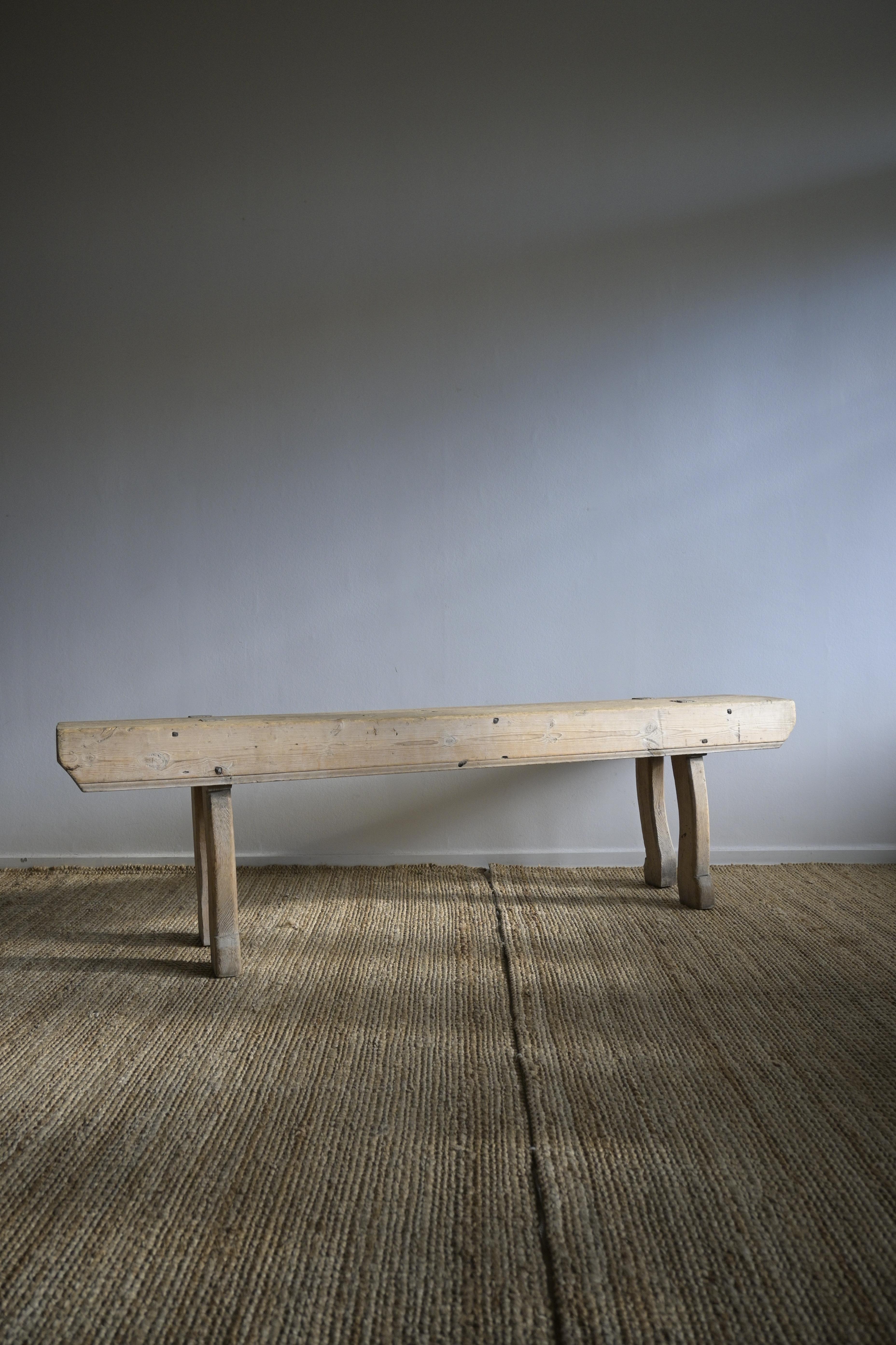 Swedish Pine Bench circa 1840 6
