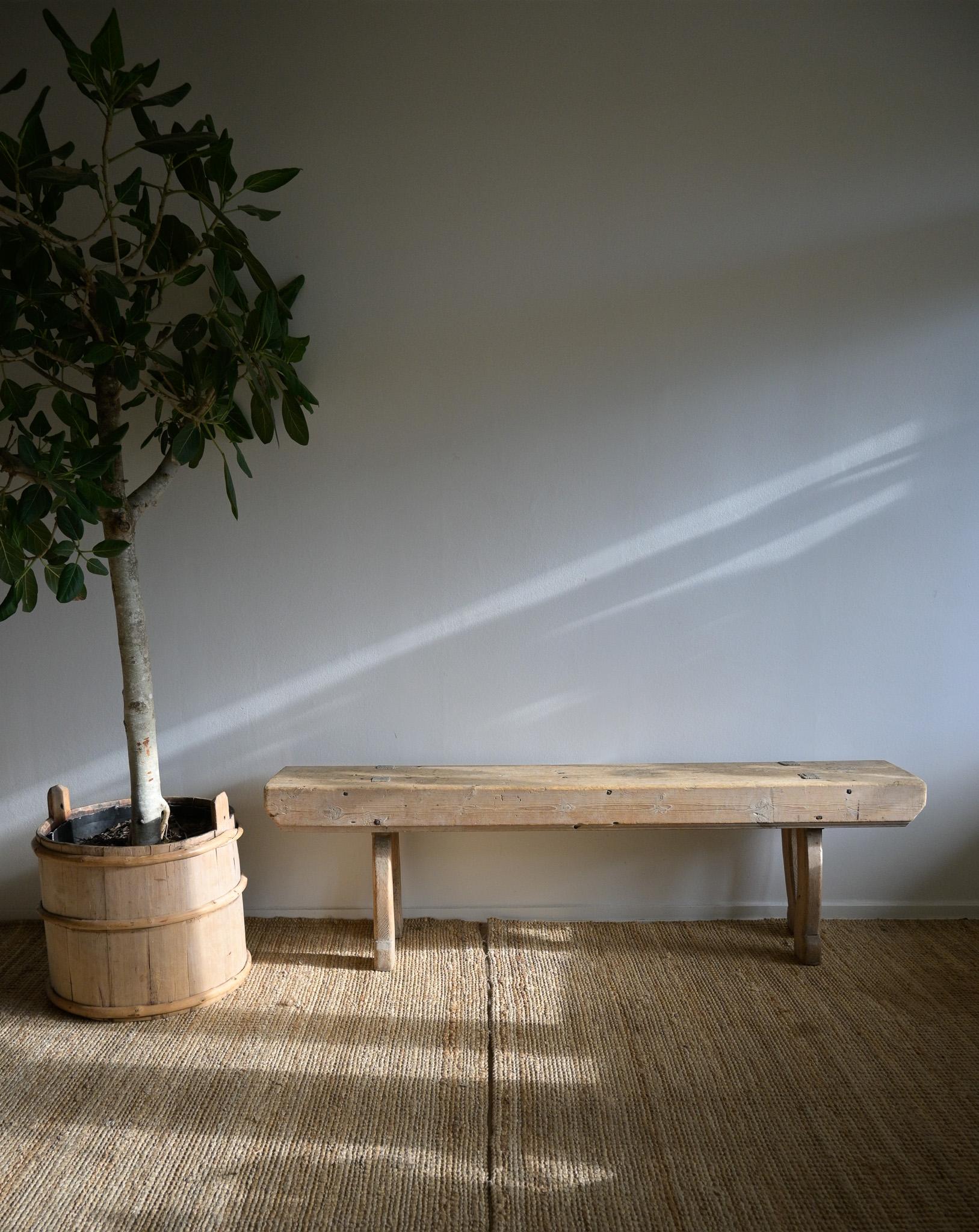 Swedish Pine Bench circa 1840 1