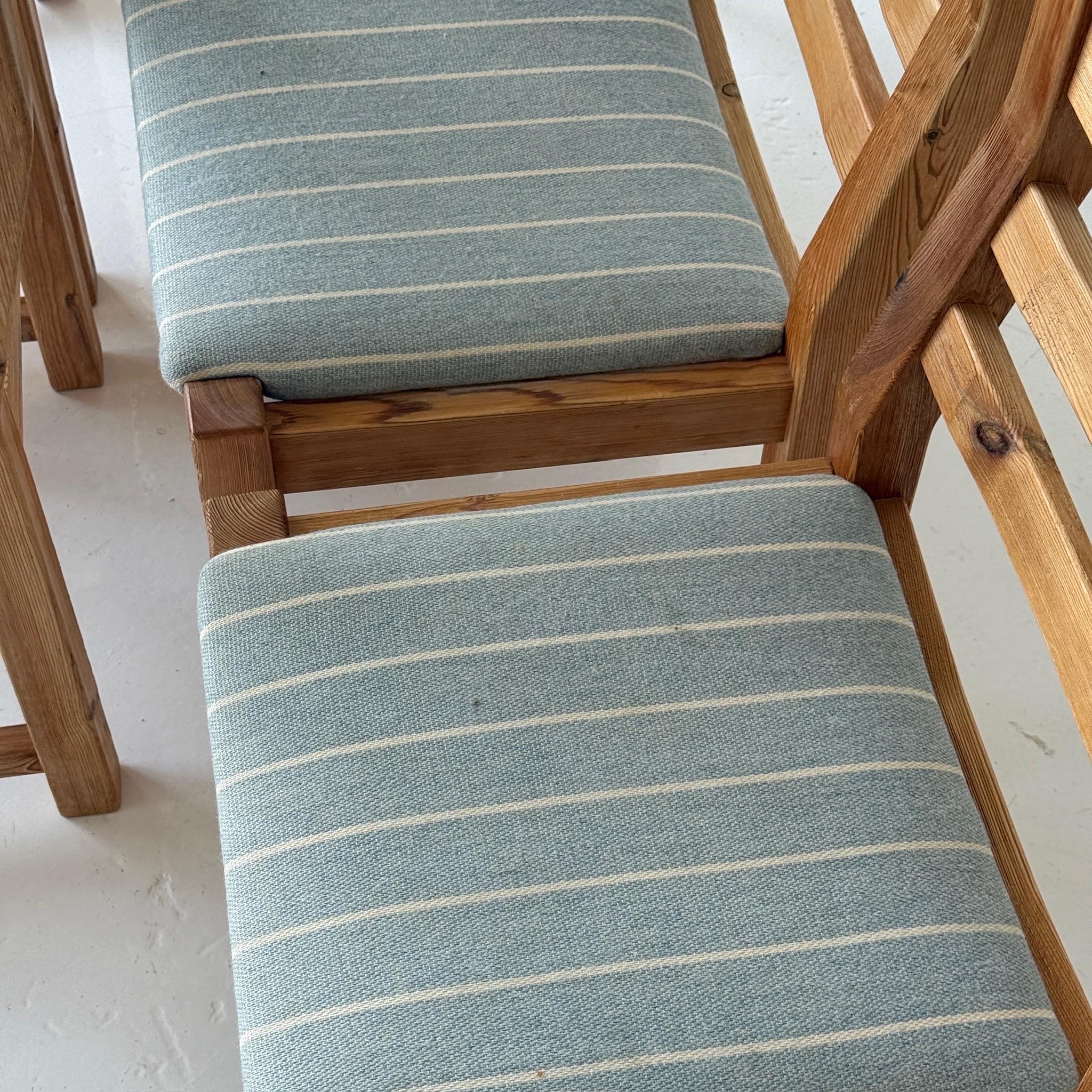 Swedish Pine Brutalist Dining Chairs For Sale 1