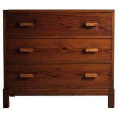 Vintage Swedish pine chest of drawers, anonymous designer, 1940s