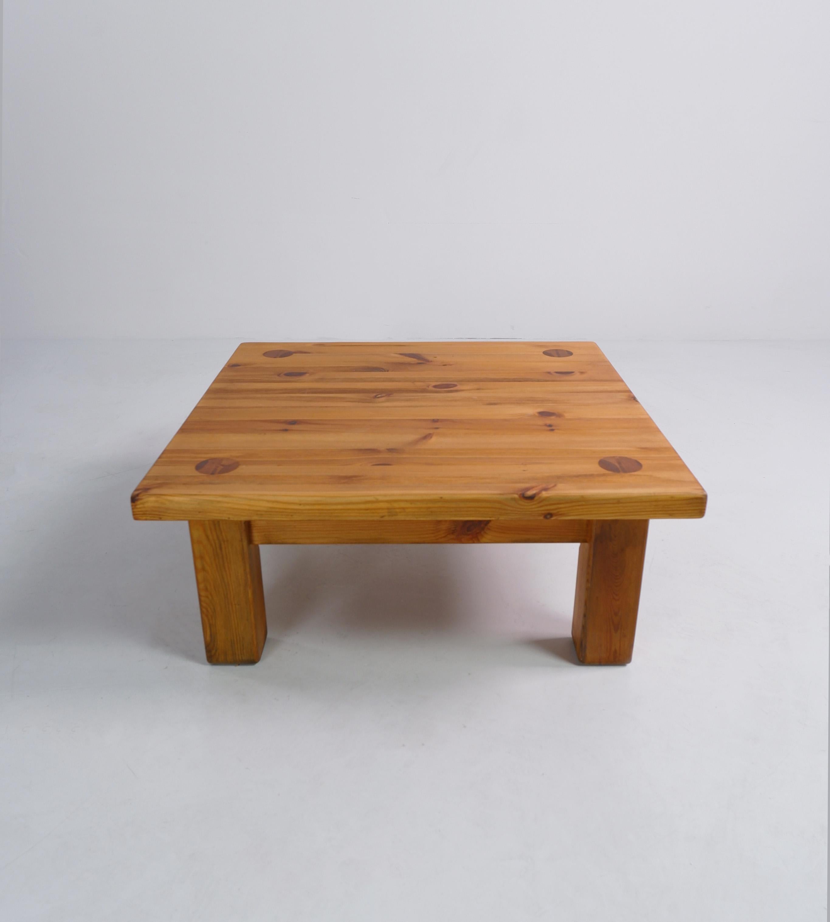 Pine Swedish pine coffee table attrb. Roland Wilhelmsson, c.1970
