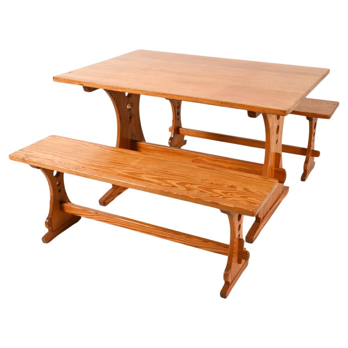 Swedish Pine Dining Set, Circa 1970s
