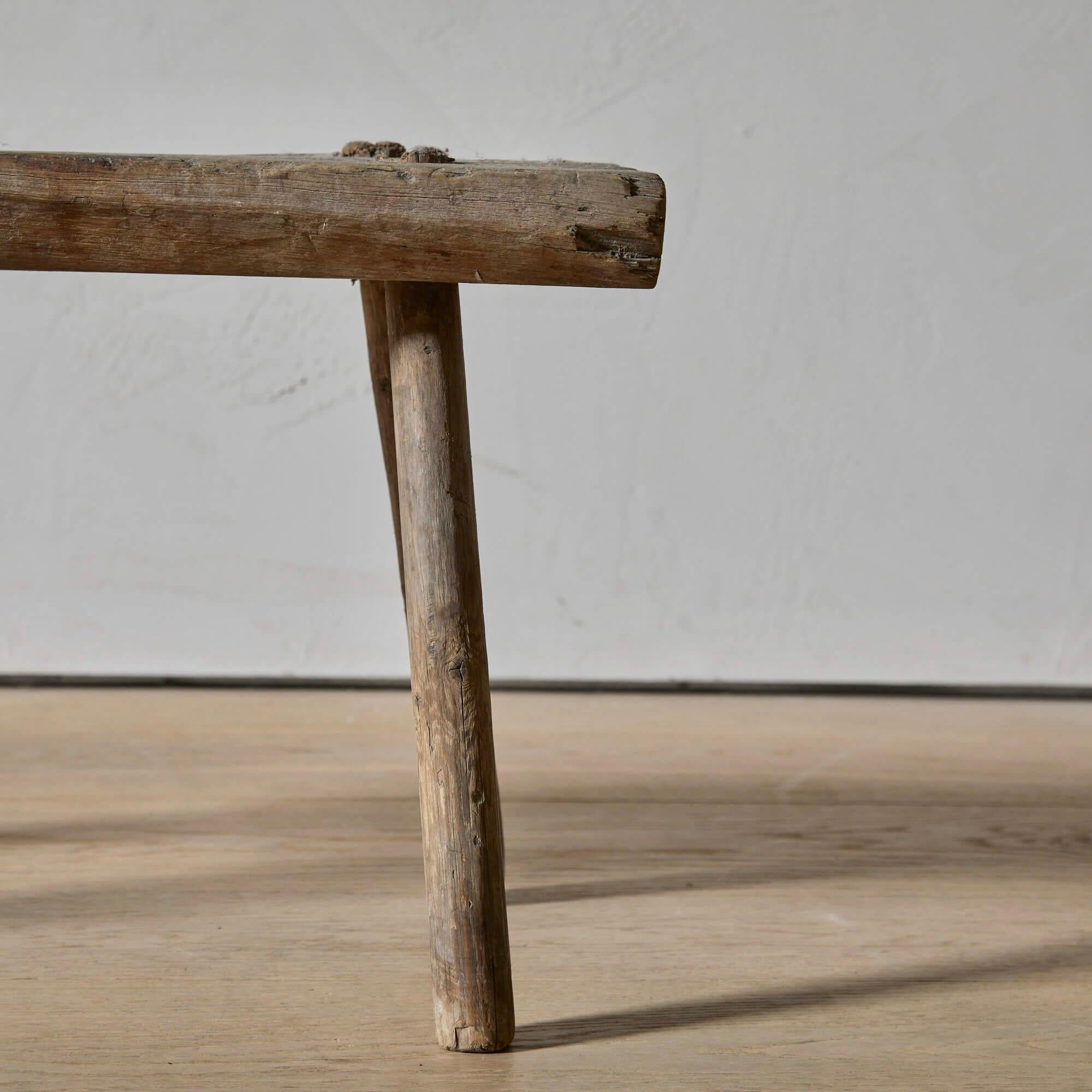 XIX secolo Panca da fattoria in pino svedese in vendita