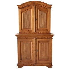 Swedish Pine Four Door Hutch