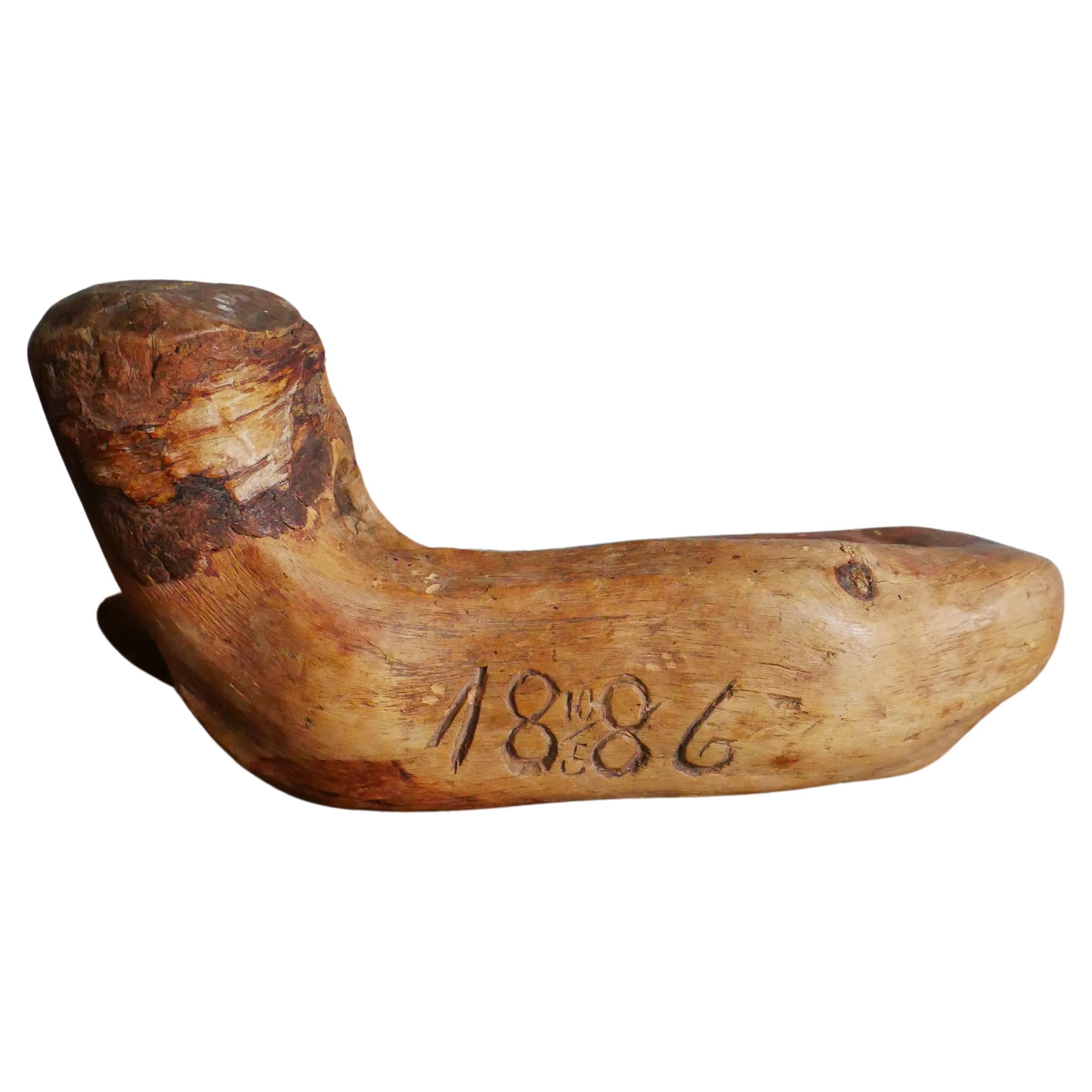 Swedish Birch hook 1886 For Sale