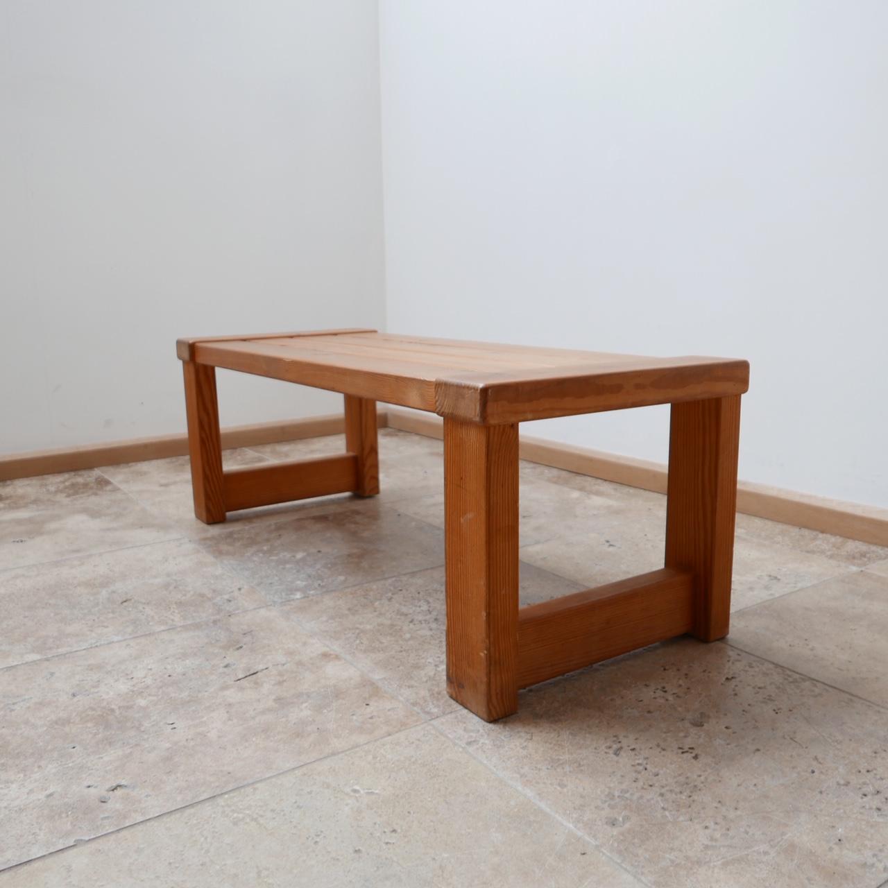 Mid-Century Modern Swedish Pine Midcentury Bench or Coffee Table For Sale