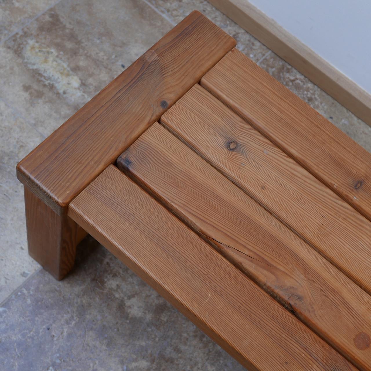 Swedish Pine Midcentury Bench or Coffee Table For Sale 1