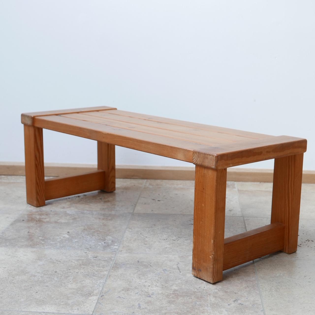 Swedish Pine Midcentury Bench or Coffee Table For Sale 2