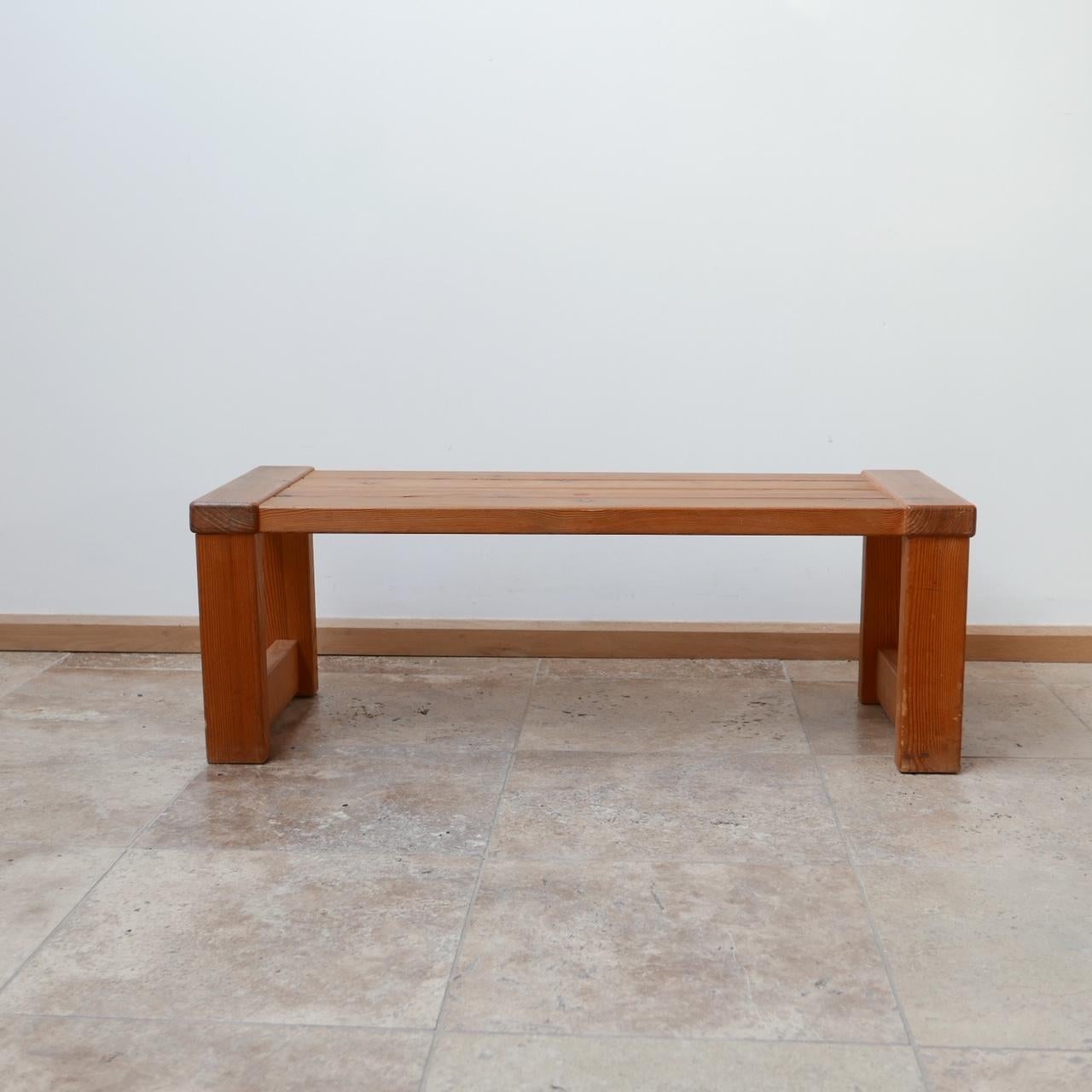 Swedish Pine Midcentury Bench or Coffee Table For Sale 3