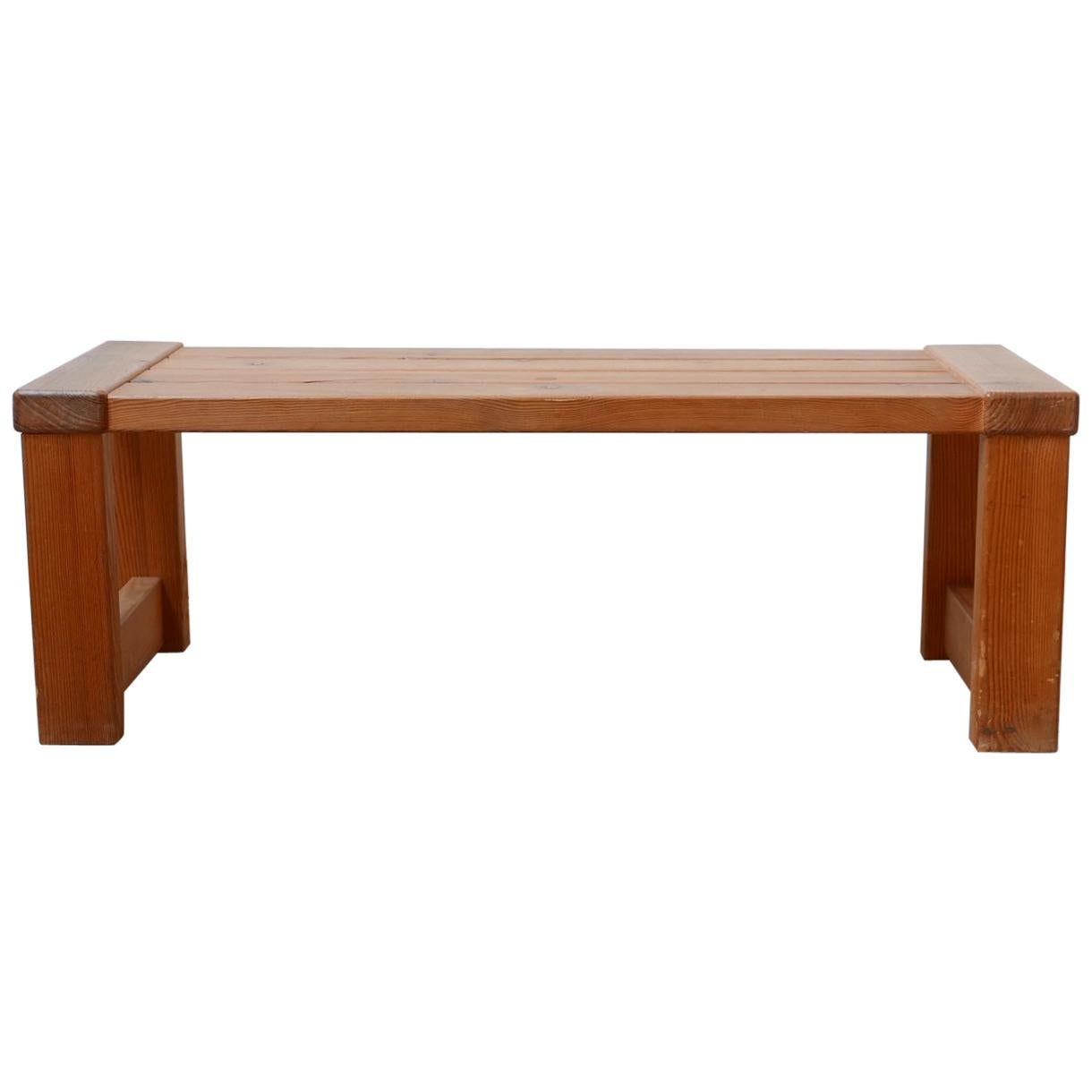 Swedish Pine Midcentury Bench or Coffee Table For Sale