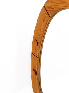 Swedish Pine Mirror by Glas Mäster, Markaryd, 1970s