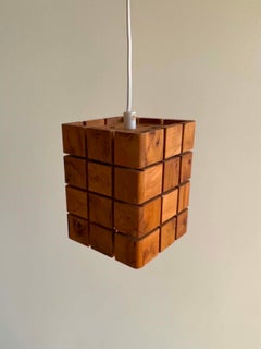 Swedish Pine Pendant Light, Sweden, 1960s