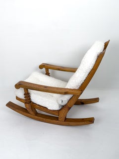 Schwedischer Schaukelstuhl aus Kiefer von Östen Kristiansson, Luxus Vittsjö, 1970er Jahre