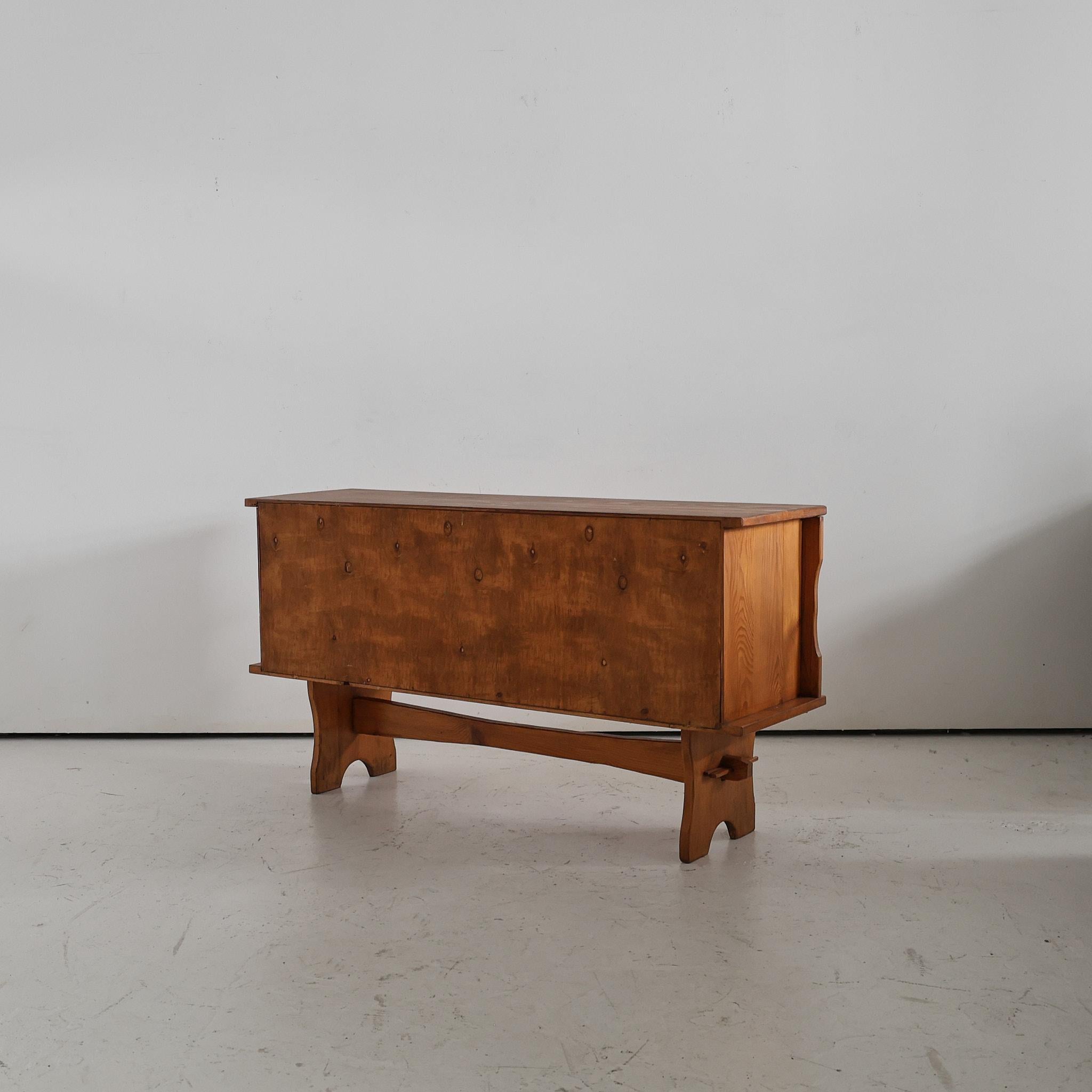 Mid-20th Century Swedish Pine Sideboard For Sale