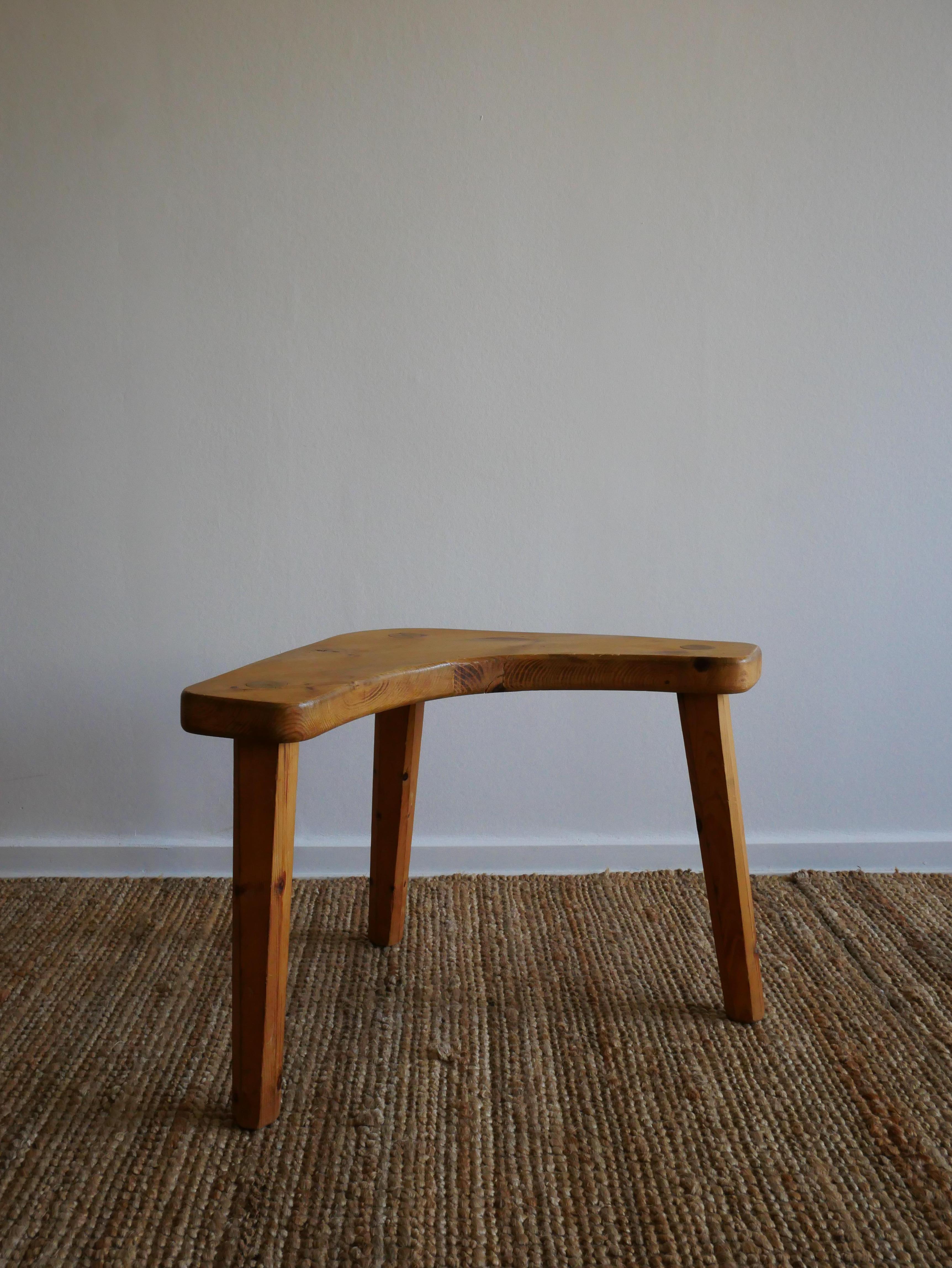 Scandinavian Modern Swedish Pine Stool of Stig Sandqvist For Sale