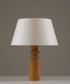 Swedish Pine Table Lamp by Luxus, 1970s