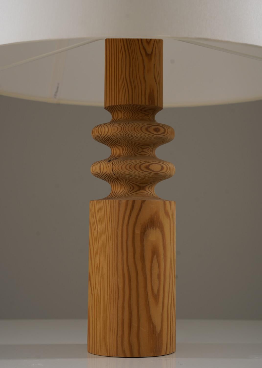 Scandinavian Modern Swedish Pine Table Lamp by Luxus, 1970s For Sale