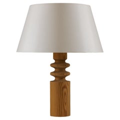 Swedish Pine Table Lamp by Luxus, 1970s