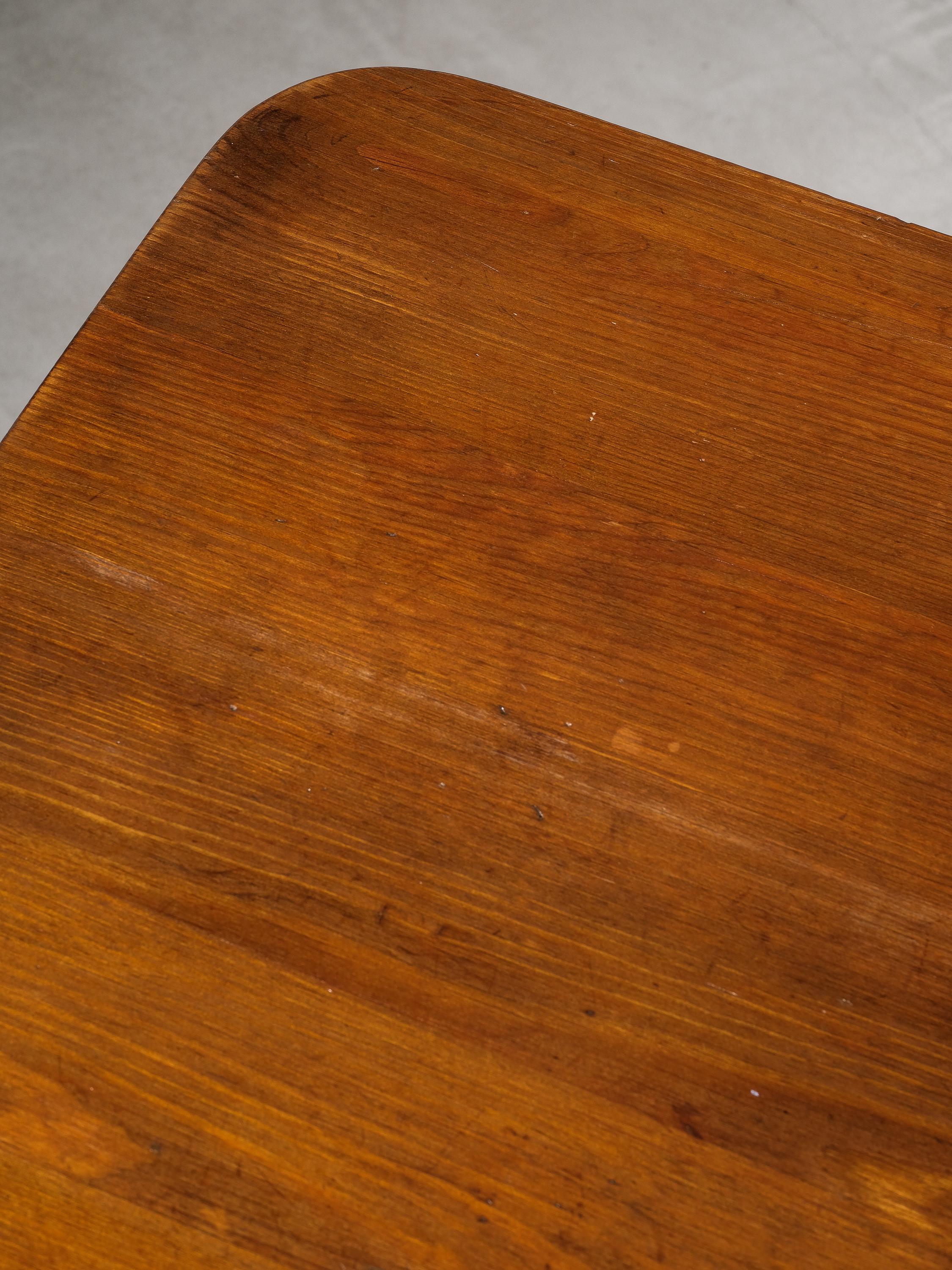 Swedish Pine Trestle Dining Table, Style of Malmsten, Malmvall or Hjorth, 1940s en vente 5