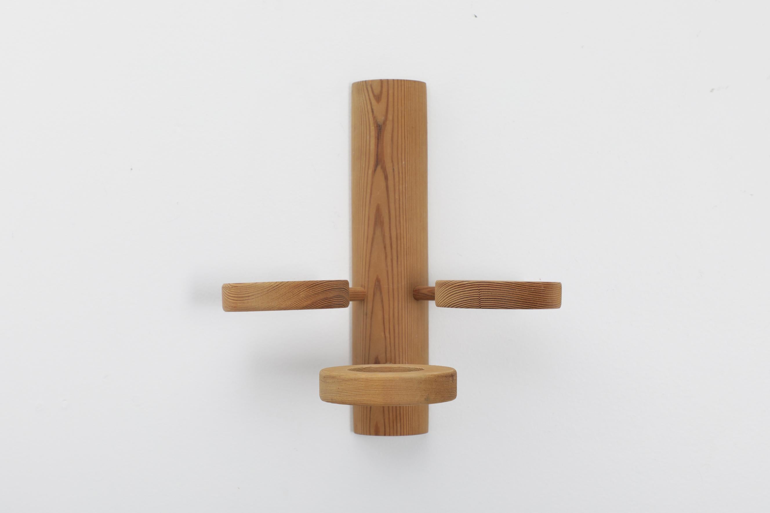 Swedish Pine Wall Mounted Candelabra 2
