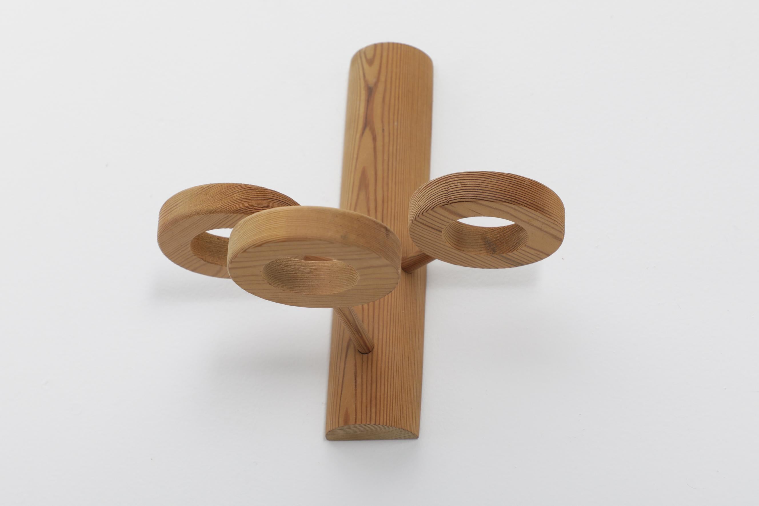 Swedish Pine Wall Mounted Candelabra 3