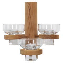 Retro Swedish Pine Wall Mounted Candelabra