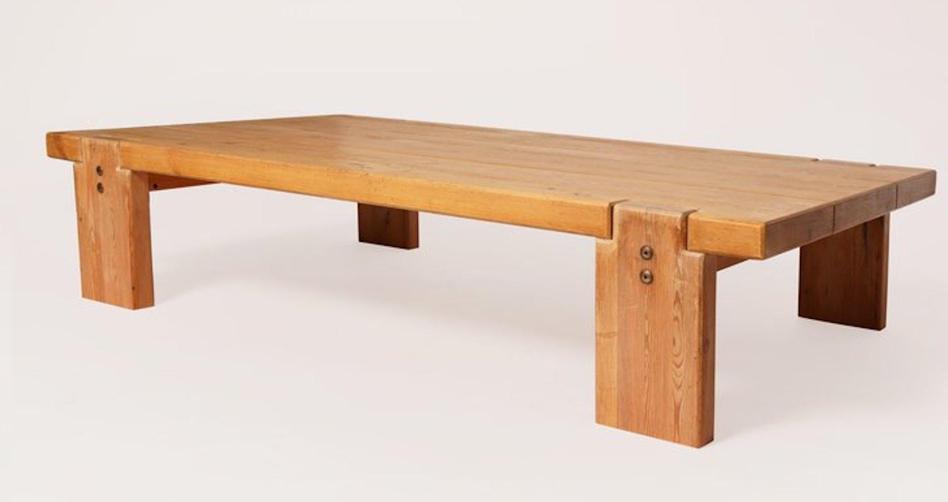 low wooden coffee table