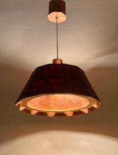 Swedish Pine Wood Pendant Light, Scandinavian Sculptural Design, circa 1980