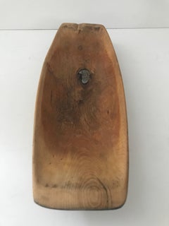 Swedish Pine Wood Rectangular Hand-Carved Bowl Baking Tray, Early 20th Century