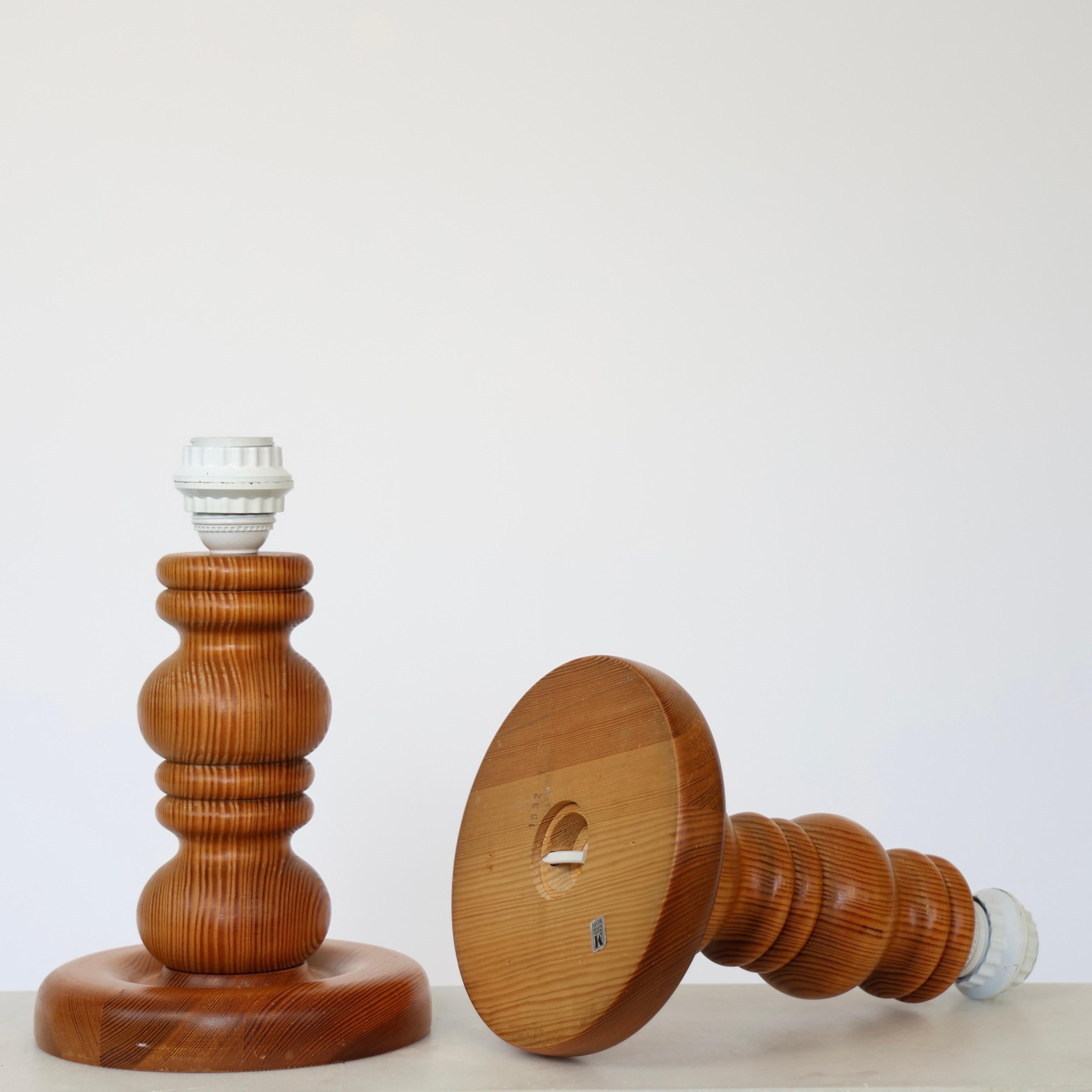 Lampade da tavolo svedesi in Wood Wood di Markslöjd, Svezia, anni '80 in vendita 6