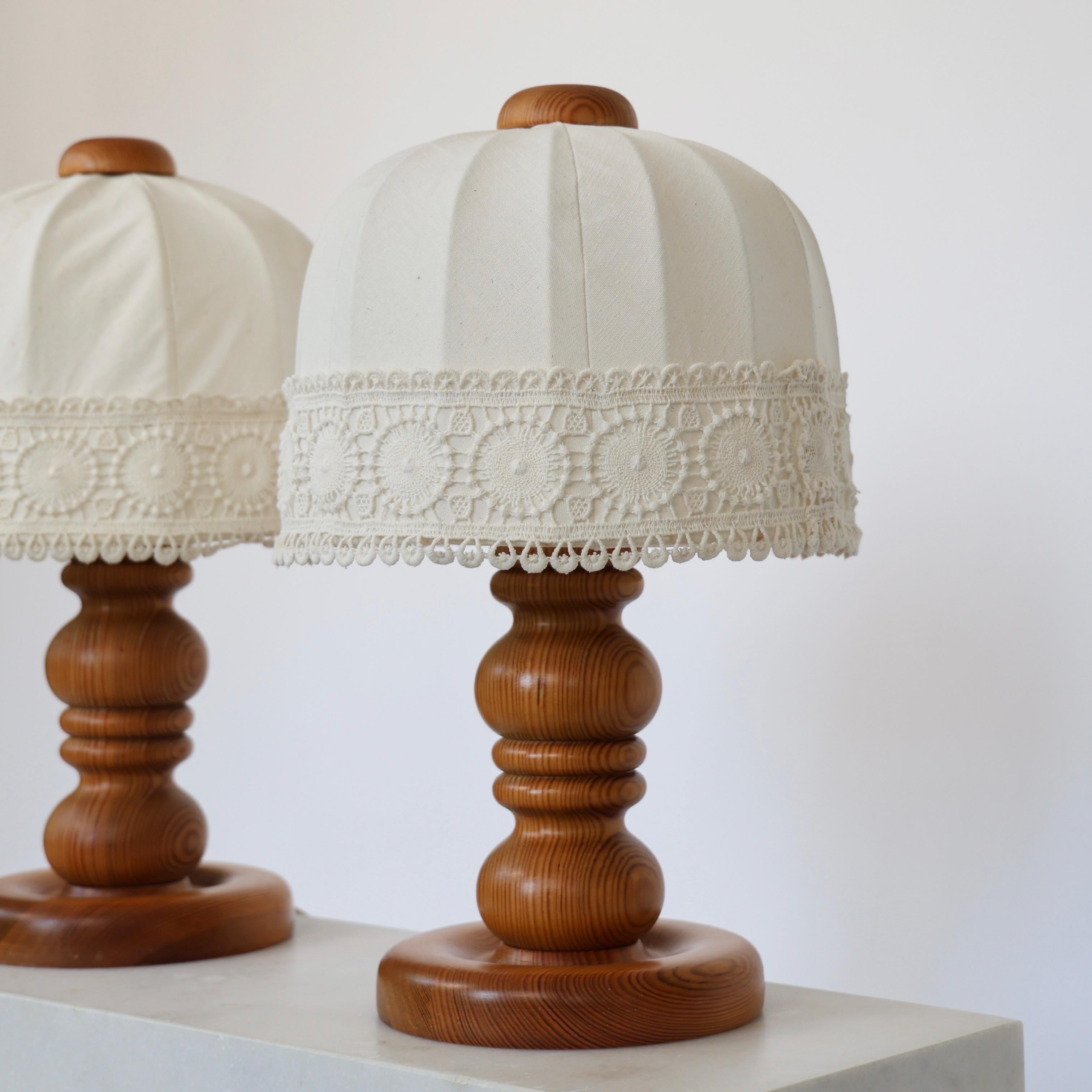 Fine XX secolo Lampade da tavolo svedesi in Wood Wood di Markslöjd, Svezia, anni '80 in vendita