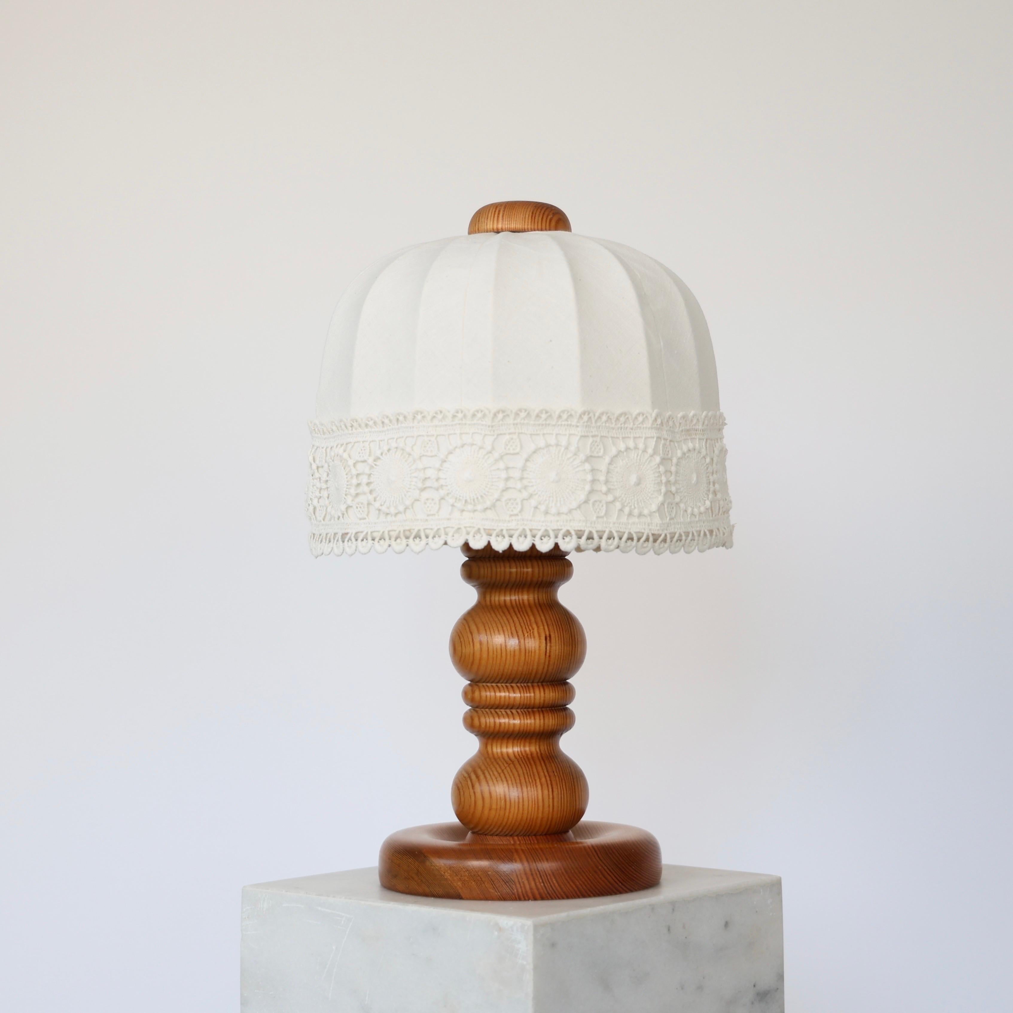 Legno Lampade da tavolo svedesi in Wood Wood di Markslöjd, Svezia, anni '80 in vendita