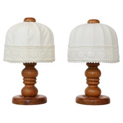 Lampade da tavolo svedesi in Wood Wood di Markslöjd, Svezia, anni '80