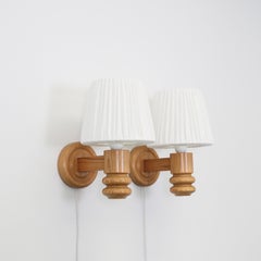 Appliques suédoises en bois de pin par Solbackens Svarveri, Suède, années 1970