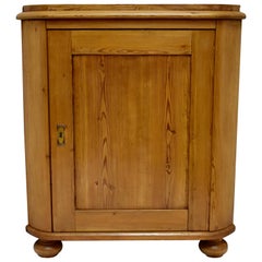 Swedish Pitch Pine One Door Corner Cupboard