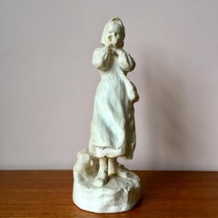 Swedish Plaster Sculpture of the Girl by Erik Arvid Backlund, 1917