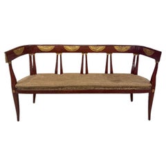 Antique Swedish Polychrome Bench