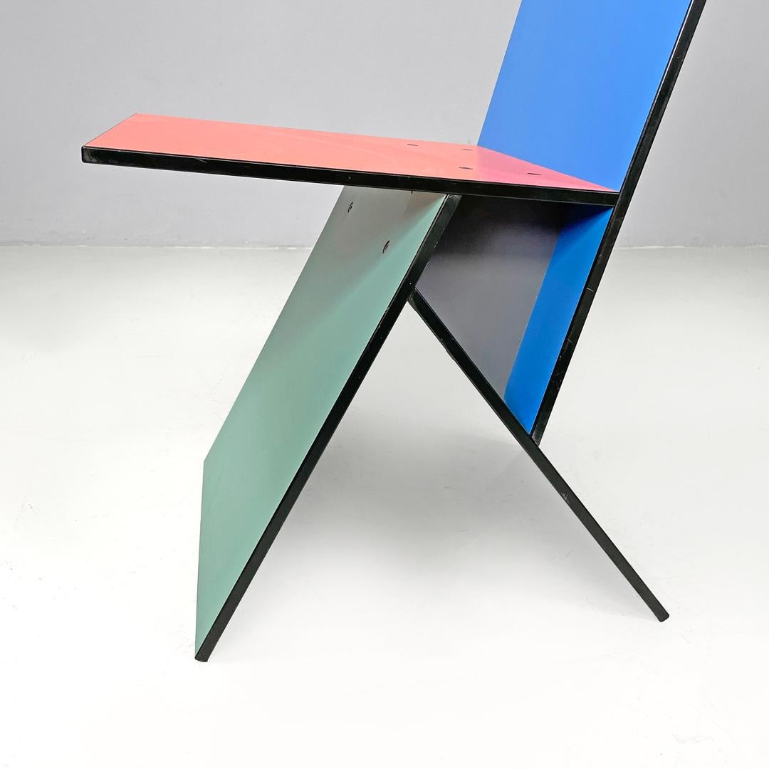 Swedish postmodern colorful formica chair Vilbert by Verner Panton for Ikea 1993 For Sale 12
