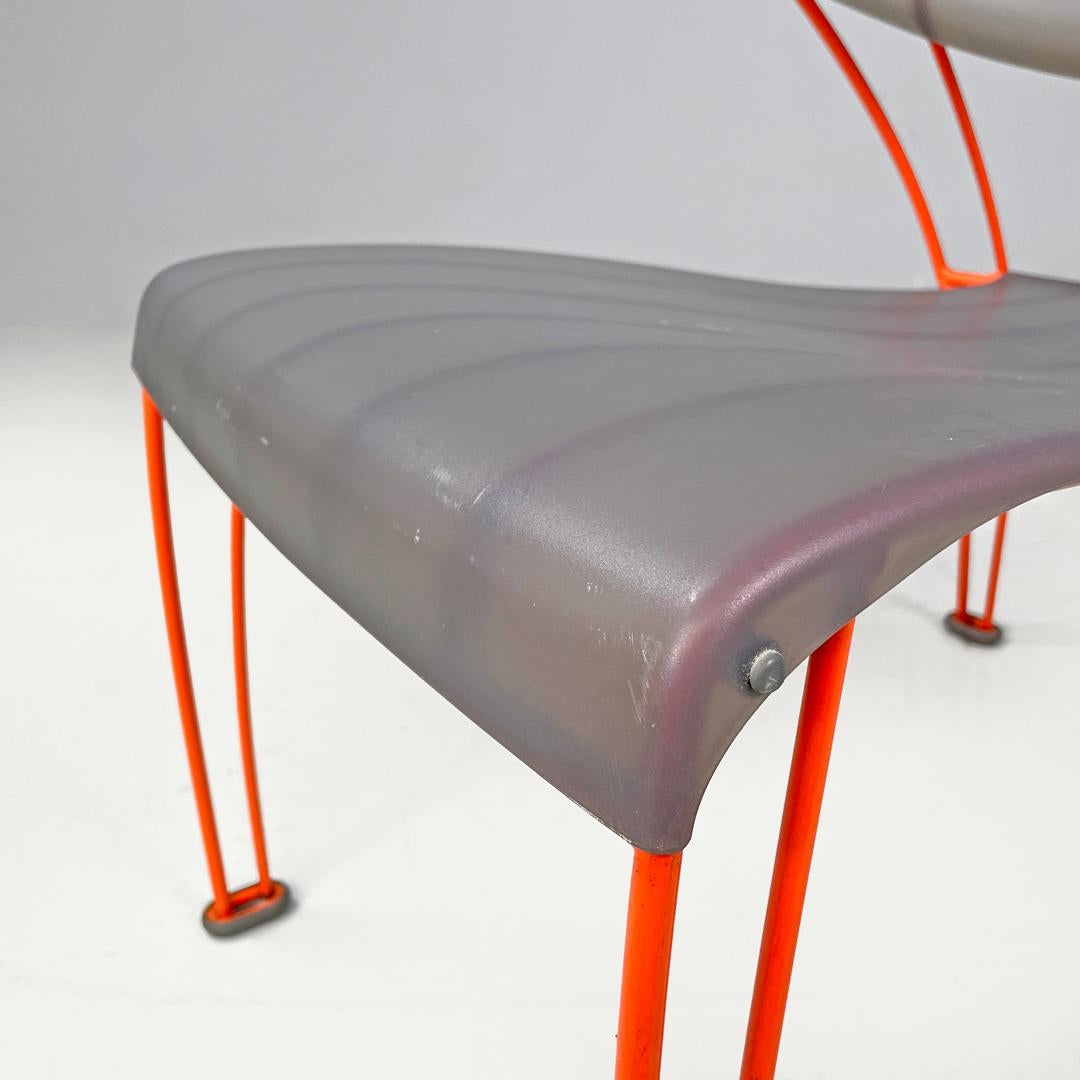 Swedish postmodern orange metal armchair Hasslo by Monika Mulder for Ikea, 1990s For Sale 9