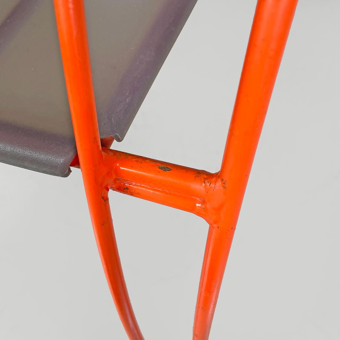 Swedish postmodern orange metal armchair Hasslo by Monika Mulder for Ikea, 1990s For Sale 10