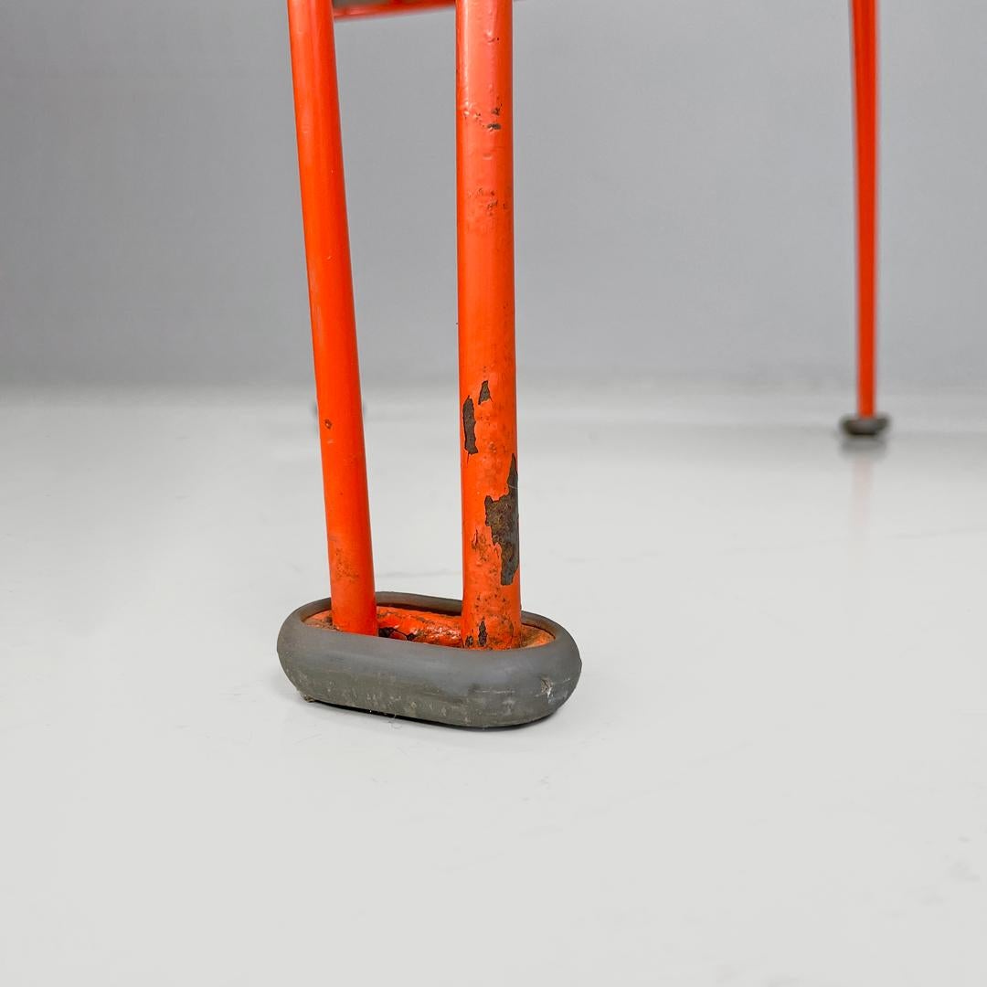 Swedish postmodern orange metal armchair Hasslo by Monika Mulder for Ikea, 1990s For Sale 11