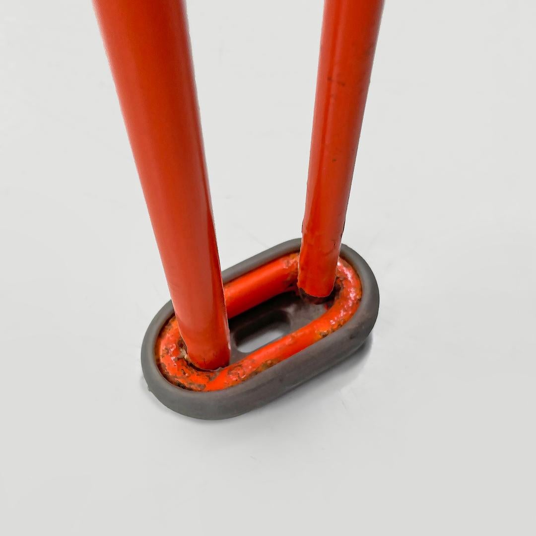 Swedish postmodern orange metal armchair Hasslo by Monika Mulder for Ikea, 1990s For Sale 12