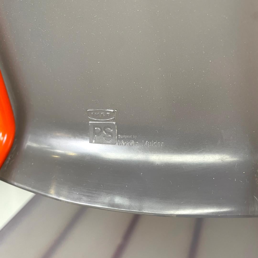 Swedish postmodern orange metal armchair Hasslo by Monika Mulder for Ikea, 1990s For Sale 13