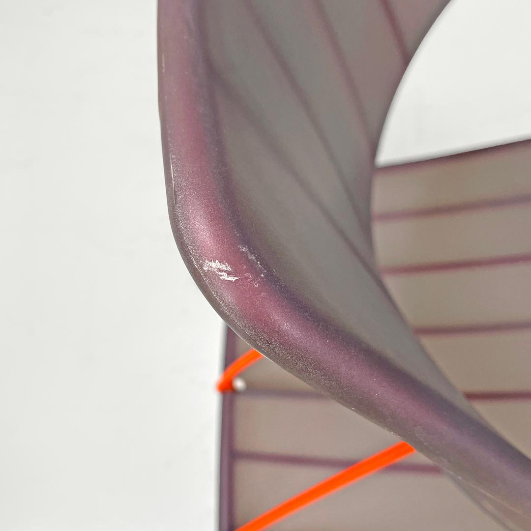 Swedish postmodern orange metal armchair Hasslo by Monika Mulder for Ikea, 1990s For Sale 2