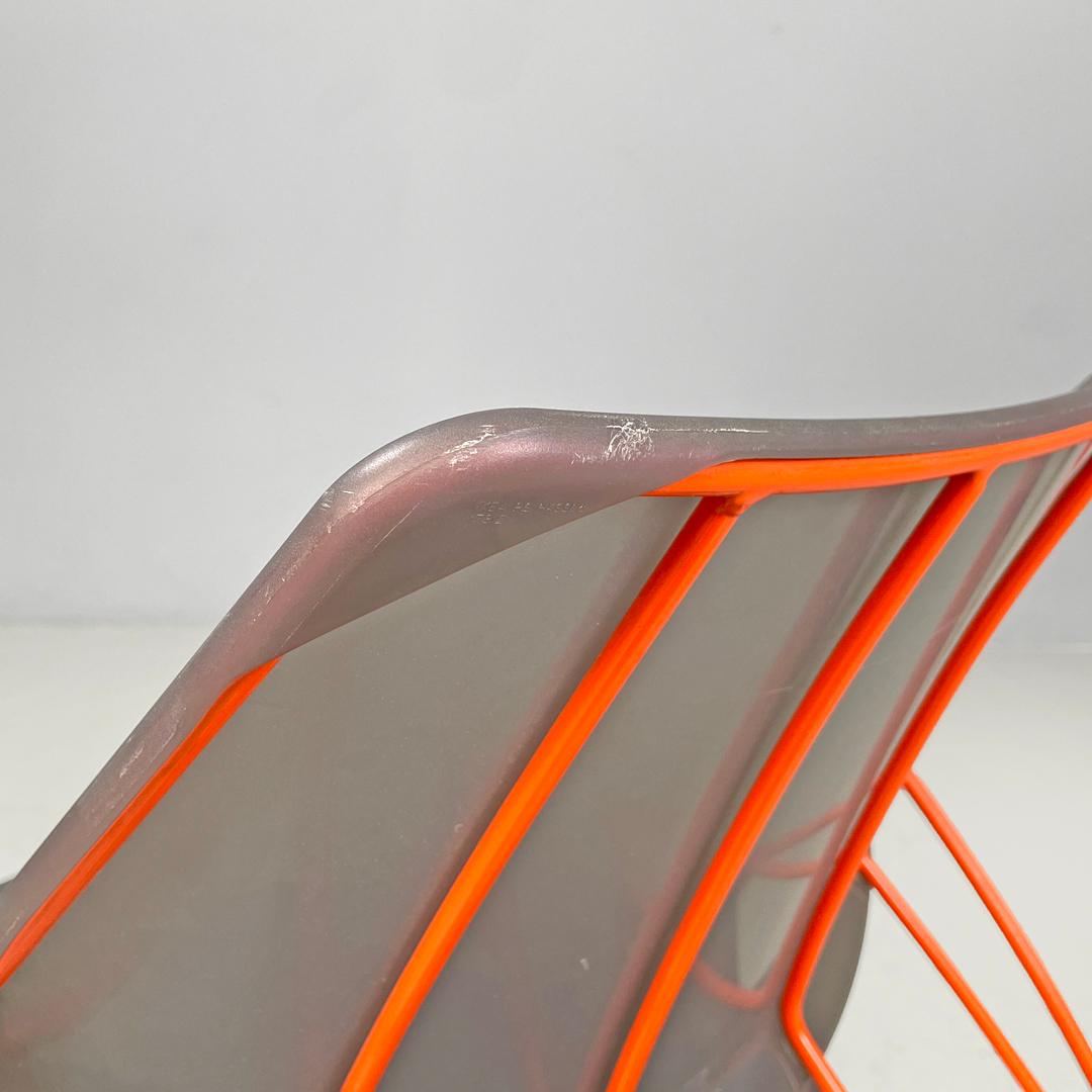 Swedish postmodern orange metal armchair Hasslo by Monika Mulder for Ikea, 1990s For Sale 3