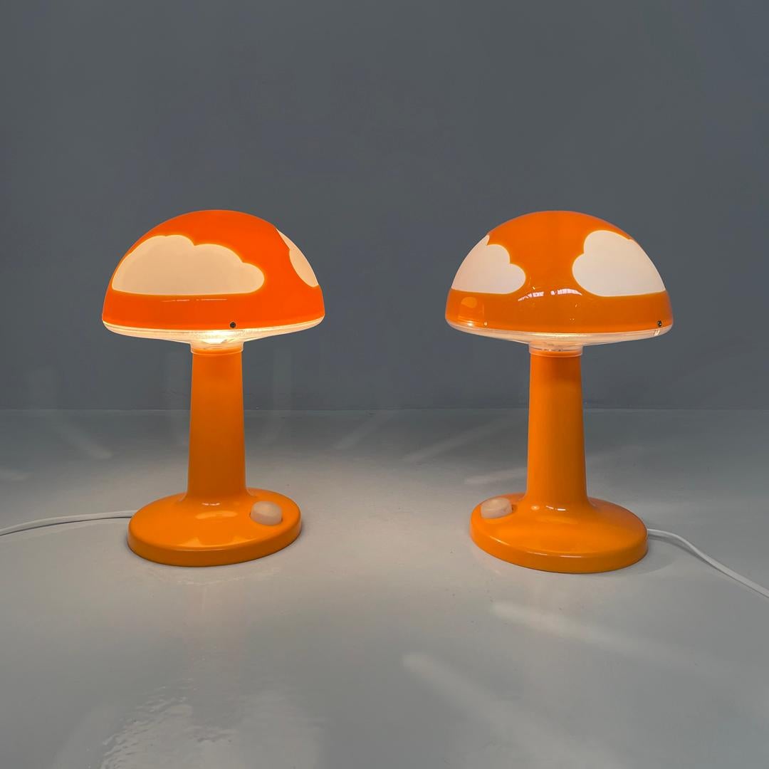 Post-Modern Swedish postmodern orange plastic table lamps by Henrik Preutz for Ikea, 2000s